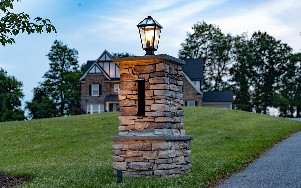 outdoor landscape lighting install